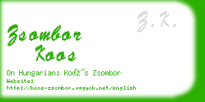 zsombor koos business card